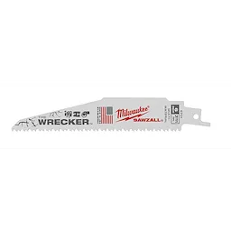 MILWAUKEE 48005701 - Seguetas - HOJA SIERRA SABLE WRECKER 6 PULG 7/11 TPI MULTIMATERIAL - 5 PZAS (ACCESORIOS)