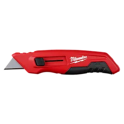 MILWAUKEE 4822-1515 - Cuters - CUCHILLA TRAPEZOIDAL DE ACCIONAMIENTO LATERAL CON COMPARTIMIENTO PARA HOJAS EXTRA