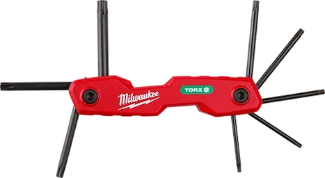 MILWAUKEE 48-22-2184 - Juegos de Herramientas - SET DE LLAVES HEXAGONALES PLEGABLES DE 8 LLAVES - TORX