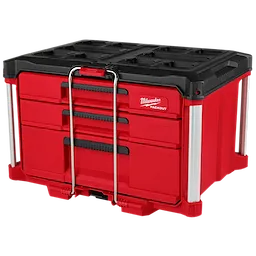 MILWAUKEE 4822-8447 - Cajas - PACKOUT CAJA DE HERRAMIENTAS XL CON 3 CAJONES DE ALTURA MULTIPLE Y BARRA DE SEGURIDAD