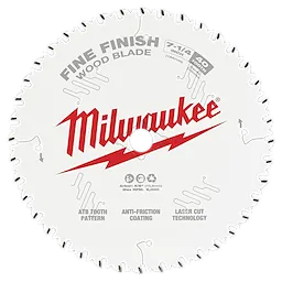 MILWAUKEE 48400726 - Hojas - DISCO DE SIERRA CIRCULAR PARA MADERA - 40 DIENTES - DIAMETRO 7 1/4 PULG (Accesorios)