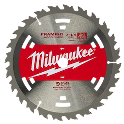 MILWAUKEE 48410710 - Hojas - DISCO DE SIERRA CIRCULAR PARA MADERA - 7 1/4 PULG / 24 DIENTES (Accesorios)