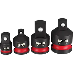 MILWAUKEE 49666742 - Adaptadores - JUEGO DE 4 BOCALLAVES ADAPTADORAS - TUBOS DE IMPACTO AUMENTADORES DE 1/4 A 3/8 Y 3/8 A 1/2 PULGADAS Y REDUCTORES DE 1/2 A 3/8 Y 3/8 A 1/4 PULGADAS - SHOCHWAVE IMPACT DUTY (ACCESORIOS)