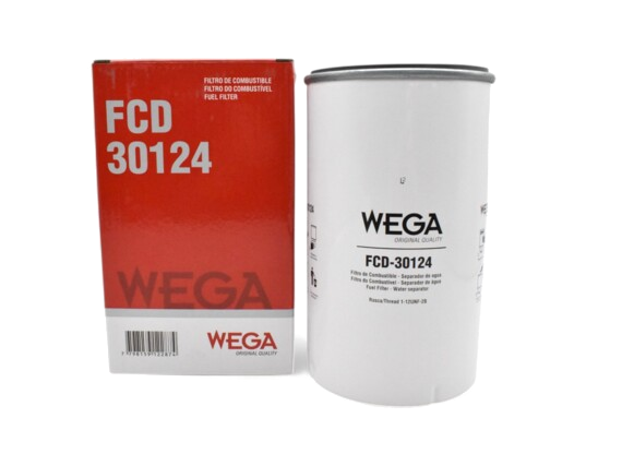 WEGA FCD-30124 - FORD CArgo 2628E, MERCEDES BENZ ATEGO 1725 (TIPO RACOR SIN VASO - PAPEL DE COMBUSTIBLE DE SERVICIO PESADO 27 LTS/M² X SEG - PORO 27µ)