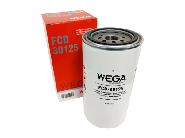 WEGA FCD-30125 - VW 5.140 E WORKER EURO III C / MOTOR MWM 4.08TCE 2006 → (TIPO RACOR SIN VASO - PAPEL DE COMBUSTIBLE DE SERVICIO PESADO 27 LTS/M² X SEG - PORO 30µ)