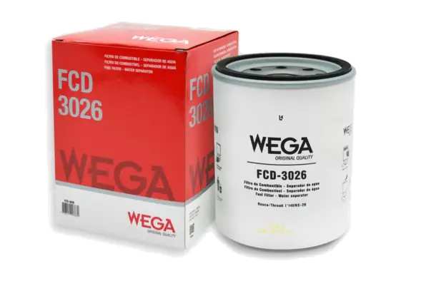 WEGA FCD-3026 - FILTRO TIPO RACOR (TIPO RACOR SIN VASO - PAPEL DE COMBUSTIBLE DE SERVICIO PESADO 27 LTS/M² X SEG - PORO 45µ)