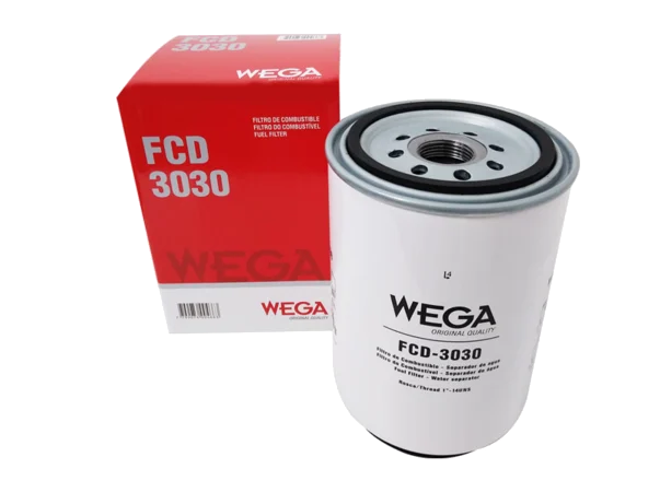 WEGA FCD-3030 - HYUNDAI HR motor Euro V 2,5 Diesel 130cv 2019 → (TIPO RACOR SIN VASO - PAPEL DE COMBUSTIBLE DE SERVICIO PESADO 27 LTS/M² X SEG - PORO 27µ)
