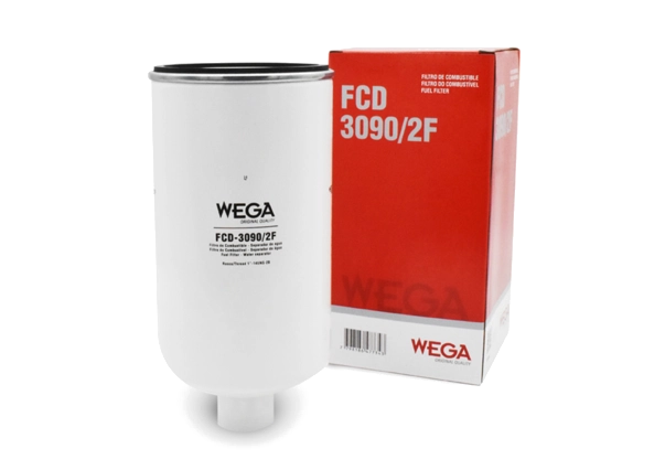 WEGA FCD-3090/2F - Trampa de agua (Flexible) MERCEDES BENZ L / LS1633 / LS1630 MERCEDES BENZ L / LS1632 / 1634L MERCEDES BENZ L / LB / LK2325 MERCEDES BENZ LS1935 / L/ LS1941 (UNIDAD SELLADA CON PURGADOR - PAPEL DE COMBUSTIBLE DE SERVICIO PESADO 2,45 LTS/M² X SEG - PORO 30µ)