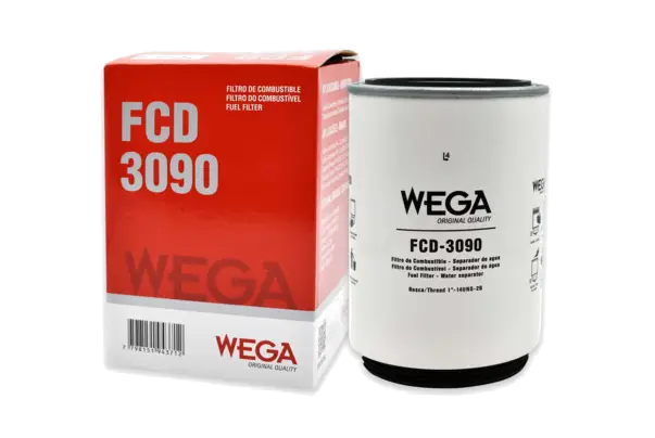 WEGA FCD-3090 - Separador de Agua - EQUIVALENCIAS: BALDWIN BF 1329DON J86-20070 (TIPO RACOR SIN VASO - PAPEL DE COMBUSTIBLE DE SERVICIO PESADO 27 LTS/M² X SEG - PORO 45µ)