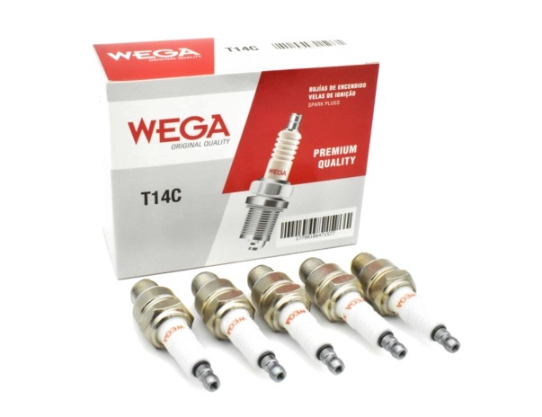WEGA T14C - Bujía Rosca de 10 mm para motos y scooters