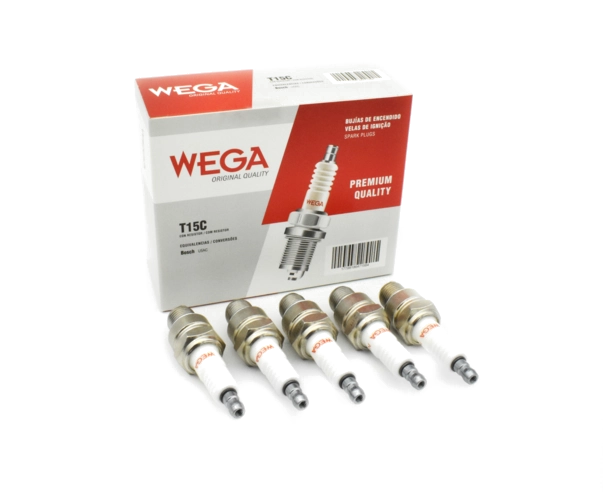 WEGA T15C - Bujía Rosca de 10 mm para motos y scooters